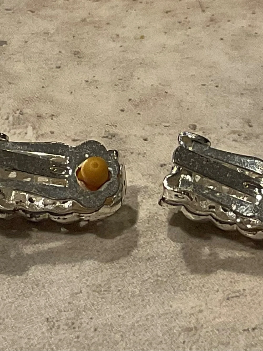 Aurora Borealis Crystal Statement Clip Earrings Vintage